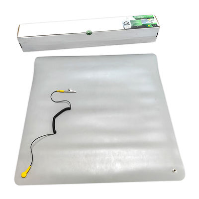 ESD Mái bàn PVC màu xám Mái chống tĩnh với nút cho khu vực chống tĩnh