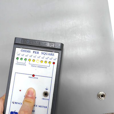 ESD Mái bàn PVC màu xám Mái chống tĩnh với nút cho khu vực chống tĩnh