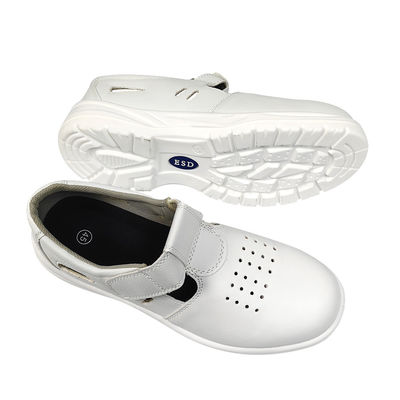 Màu trắng PU Sole ESD chống tĩnh chống vỡ Giày bảo vệ lao động Chơi thở chống tĩnh thép giày an toàn