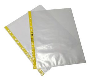 Ví đựng tài liệu bằng polyethylene A4 A3 Esd 11 lỗ Ví đựng hồ sơ có viền mềm màu vàng
