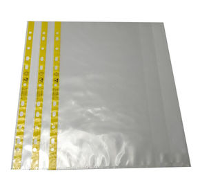 Ví đựng tài liệu bằng polyethylene A4 A3 Esd 11 lỗ Ví đựng hồ sơ có viền mềm màu vàng