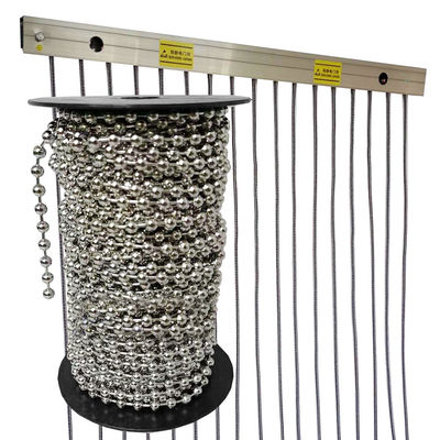 Khoảng cách của 8cm rèm cửa dẫn điện Chiều rộng 2m * Chiều cao 1m Diameter 6mm Static Conductive Stainless Steel Bead Curtain