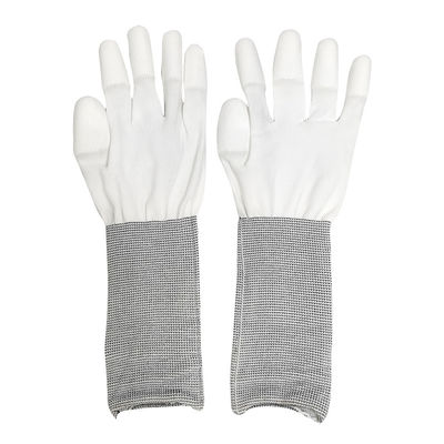 13 inch trắng mở rộng PU phủ găng tay phù hợp nhất găng tay làm việc polyester PU