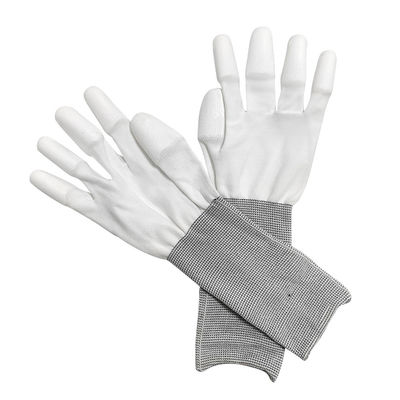13 inch trắng mở rộng PU phủ găng tay phù hợp nhất găng tay làm việc polyester PU