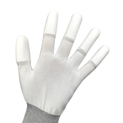 13 inch trắng mở rộng PU phủ găng tay phù hợp nhất găng tay làm việc polyester PU