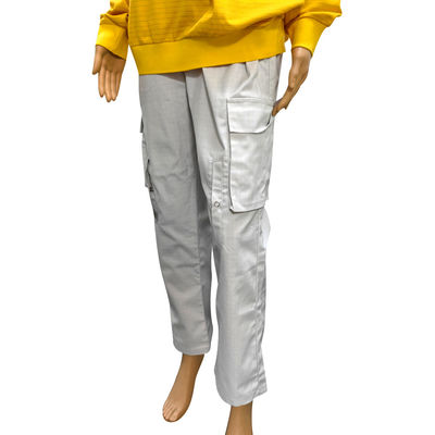 quần dài chống tĩnh điện phòng sạch 67% Polyester + 31% Cotton + 2% Carbon Fiber Grey ESD quần