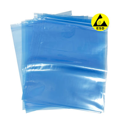 0.75mm*300*400mm Blue Anti-Static Shielding Bags ESD Zip Lock Bag cho phòng sạch