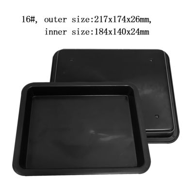 217x174x26mm Đen ESD chống tĩnh nhựa Quad Trays Vòng tròn điện tử bàn xoay