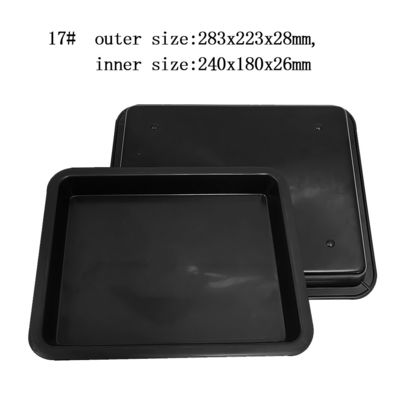 283x223x28mm Black Plastic Square Tray Anti-Static Tray Parts Box Turnover Box Pp Rubber Tray
