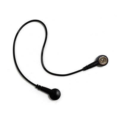 ESD chống tĩnh PU Grounding Wire Đen thẳng PU Wire 30,5CM cho ESD Mat Với cả hai đầu 10MM Buckle