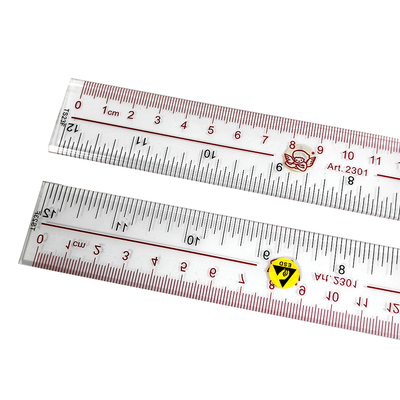 Thước thẳng chống tĩnh điện trong suốt bằng nhựa 30cm