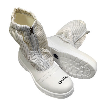 Giày ống ngắn tổng hợp xốp chống tĩnh điện ESD màu trắng