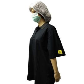 Vải cotton dệt kim 5 Mm Áo sơ mi POLO chống tĩnh điện Tay ngắn với dấu hiệu ESD