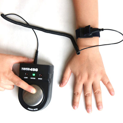 Máy kiểm tra vòng đeo tay chống tĩnh điện 498, độ chính xác cao, cầm tay