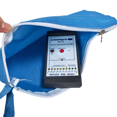 ESD Anti-Static cầm tay Zipper túi lưu trữ công cụ màu xanh