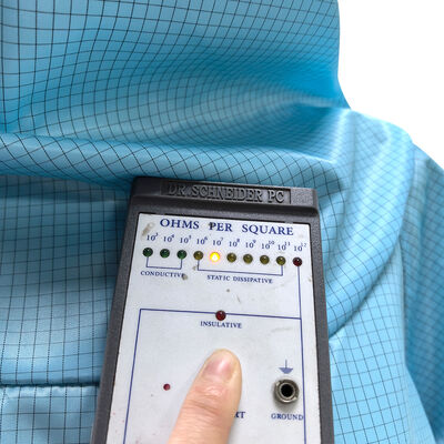 ESD Anti Static Full Body Suit Coverall Với Hood Và Mặt nạ màu xanh