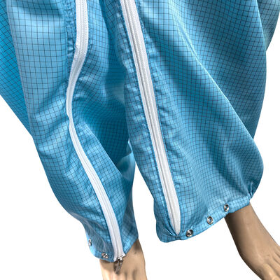 ESD Anti Static Full Body Suit Coverall Với Hood Và Mặt nạ màu xanh