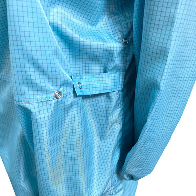 ESD Anti Static Full Body Suit Coverall Với Hood Và Mặt nạ màu xanh