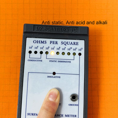 Màu cam ESD vải không bụi với axit và kiềm chống tĩnh