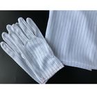 10MM Sọc dệt kim chống tĩnh điện Vải Polyester Phòng sạch Găng tay ESD Vải