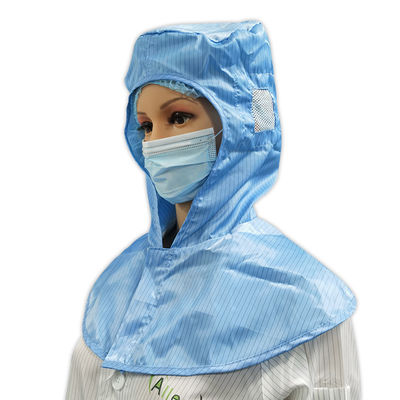 Lint Free 5mm Stripe Polyester Antistatic ESD Shawl Cap