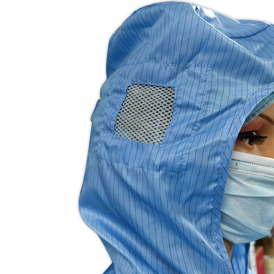 Lint Free 5mm Stripe Polyester Antistatic ESD Shawl Cap