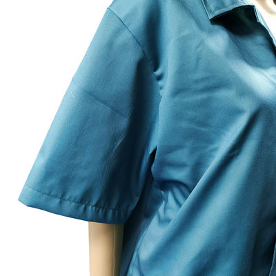 Phòng sạch Quần áo ESD tay ngắn 65% Polyester 35% cotton