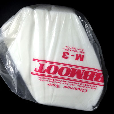 Khăn lau phòng sạch 100% Polyester Khăn lau phòng sạch miễn phí 4 lá xơ vải M-3