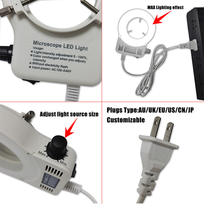Đèn hiển vi LED ESD màu trắng cho kính hiển vi âm thanh nổi
