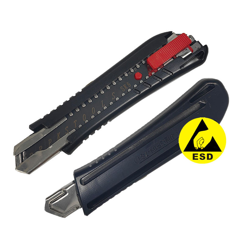 18mm Kích thước lớn dao chống tĩnh mạch ESD / phòng sạch văn phòng chống tĩnh mạch hộp thép không gỉ máy cắt / dao ESD
