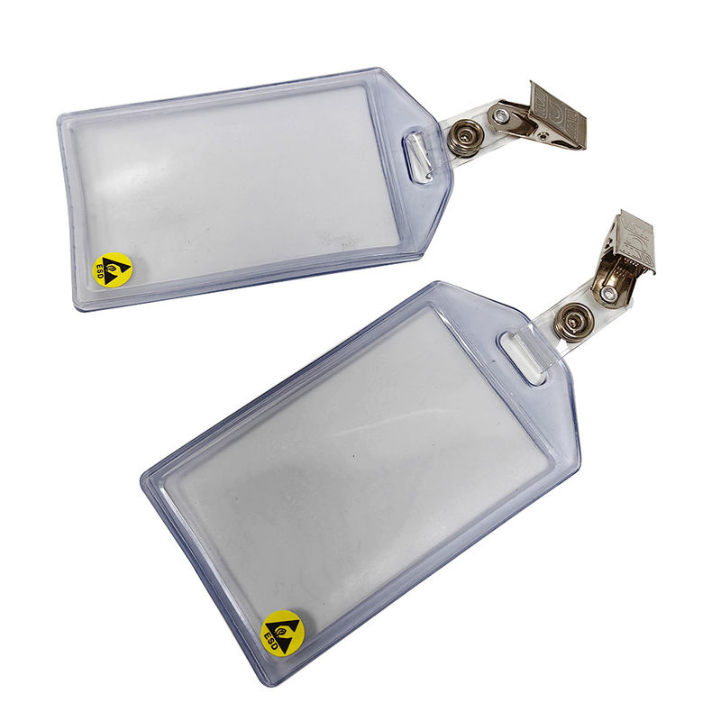 Mạch chống thấm ESD chống tĩnh nhựa thẻ ID Card Holder thẻ thẻ thẻ vỏ với clip