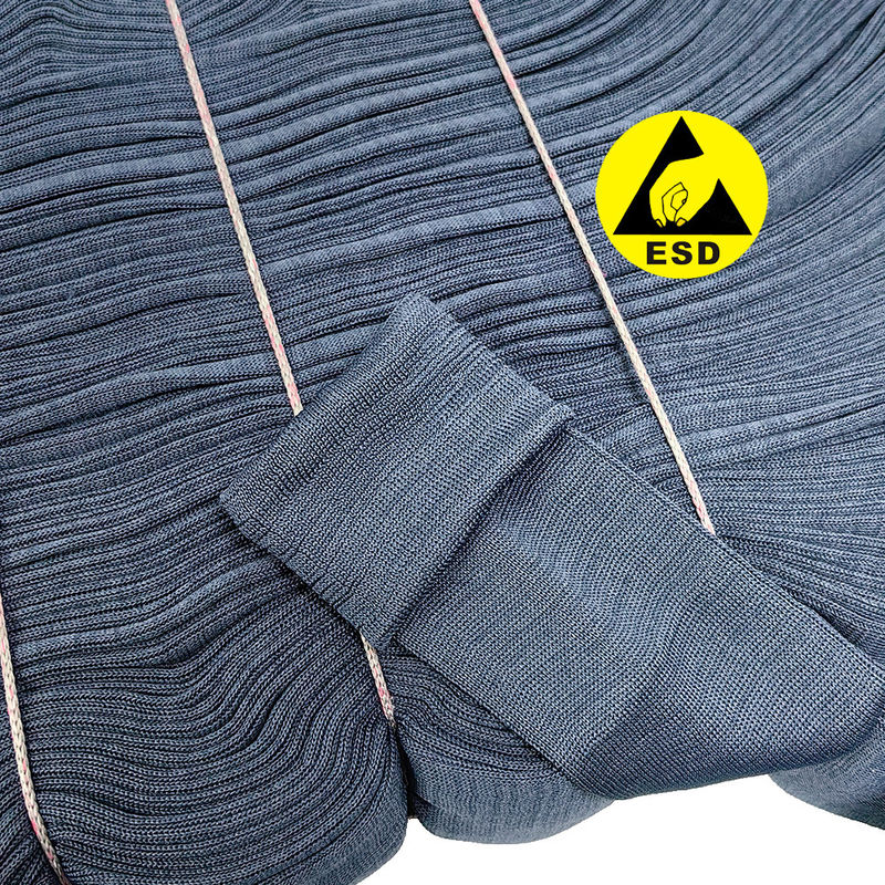93% polyester 7% sợi carbon ESD vải sườn chống tĩnh cho tủ sạch