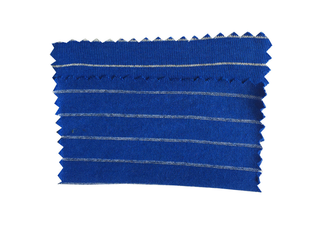 Vải dệt kim cotton chống tĩnh điện Vật liệu an toàn ESD 26S / 1 Số lượng sợi ESD Vải áo sơ mi