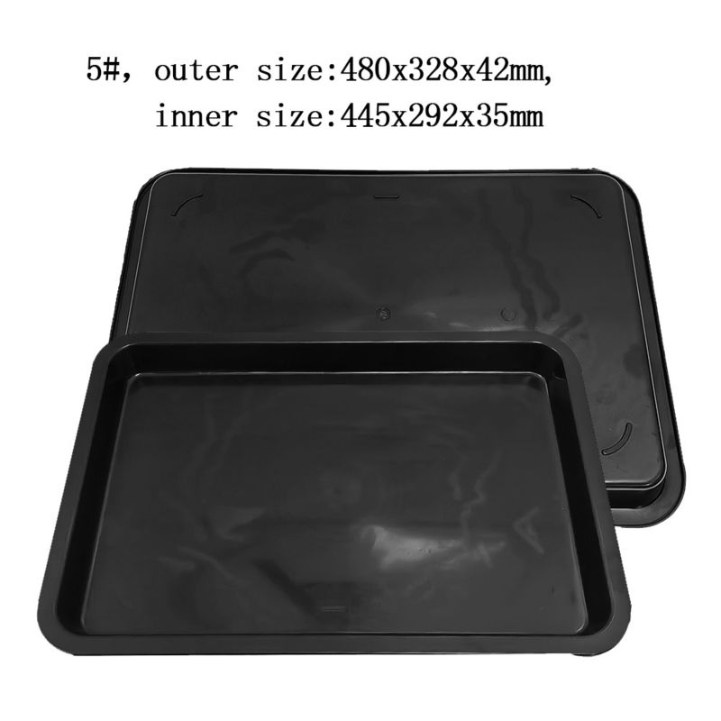 480x328x42mm Anti Static Square Tray Black Plastic Square Basin ESD Turnover Box Phần điện tử Ứng dụng vật liệu Ống lưu trữ Ứng dụng nhựa