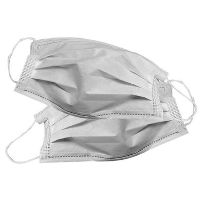 Mặt nạ 3 lớp không dệt trắng dùng một lần cho phòng sạch